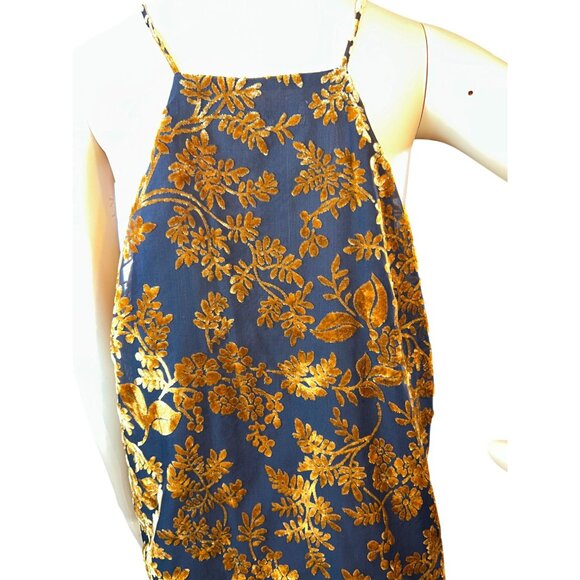 LOFT Womens Sleeveless Velvet Burnout Top Size S Whimsygoth Regency - Picture 6 of 8